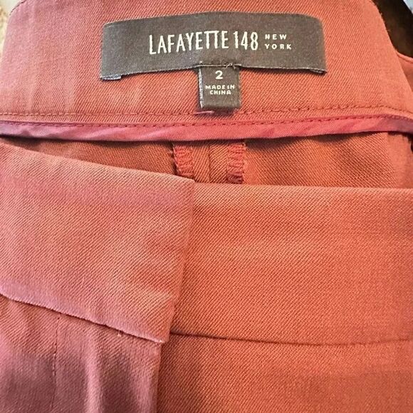 Lafayette 148 Women’s Wool Blend Burgundy Size 4 - Picture 3 of 4